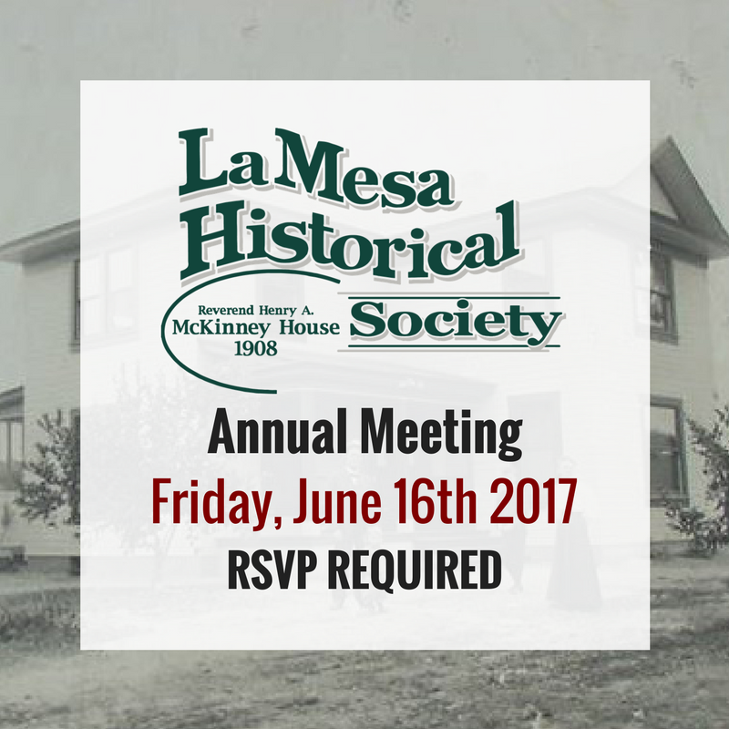 La Mesa History Center Annual Meeting