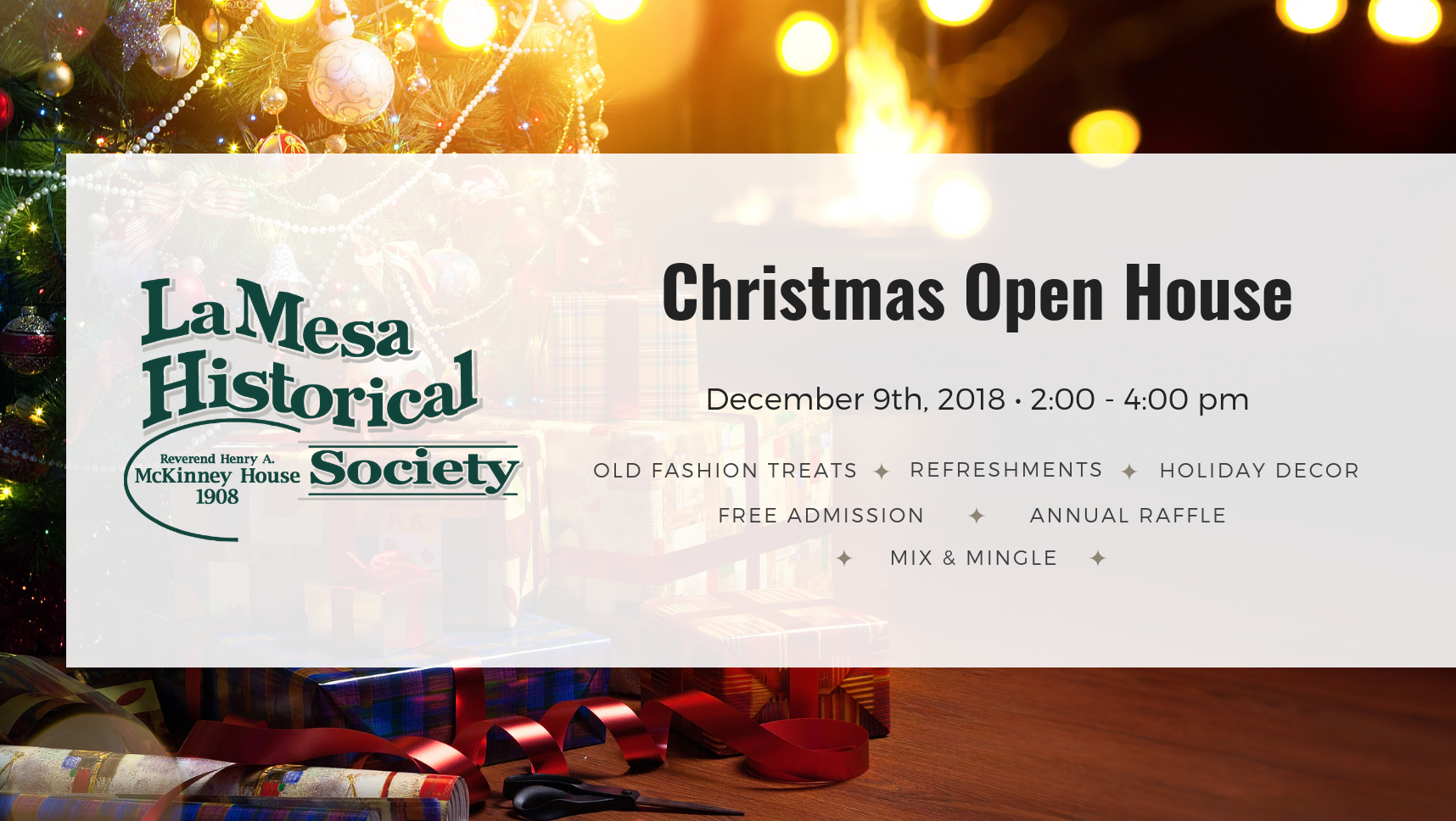 Christmas Open House Event in La Mesa